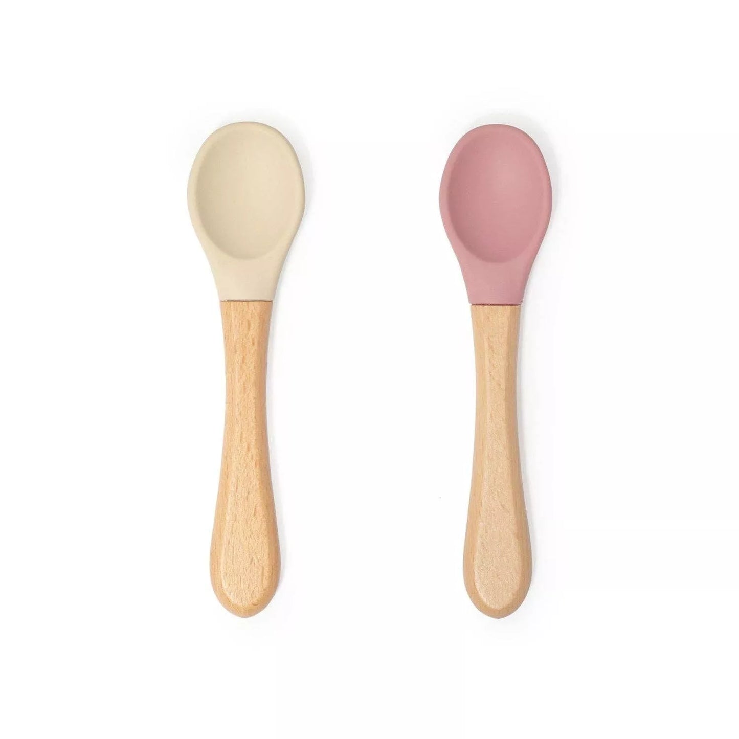 SOINA Set 2 silikonskih/bambus žlic (Pink/Ivory)