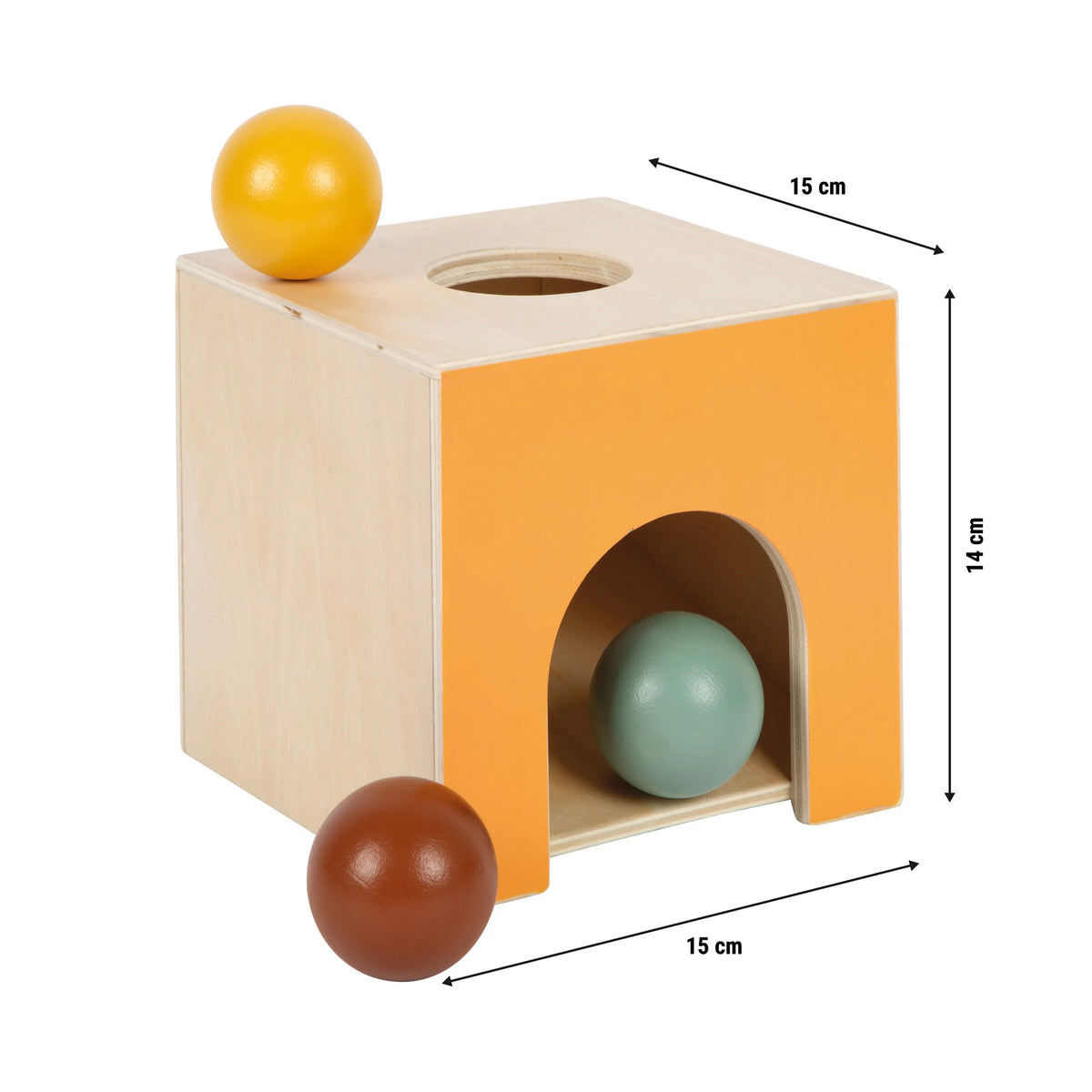 Montessori škatla z žogico
