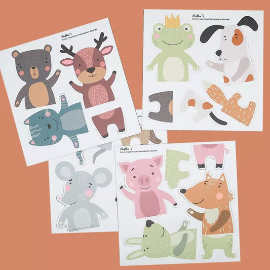 FERFLEX® Magnetic Stickers - FRIENDLY ANIMALS 